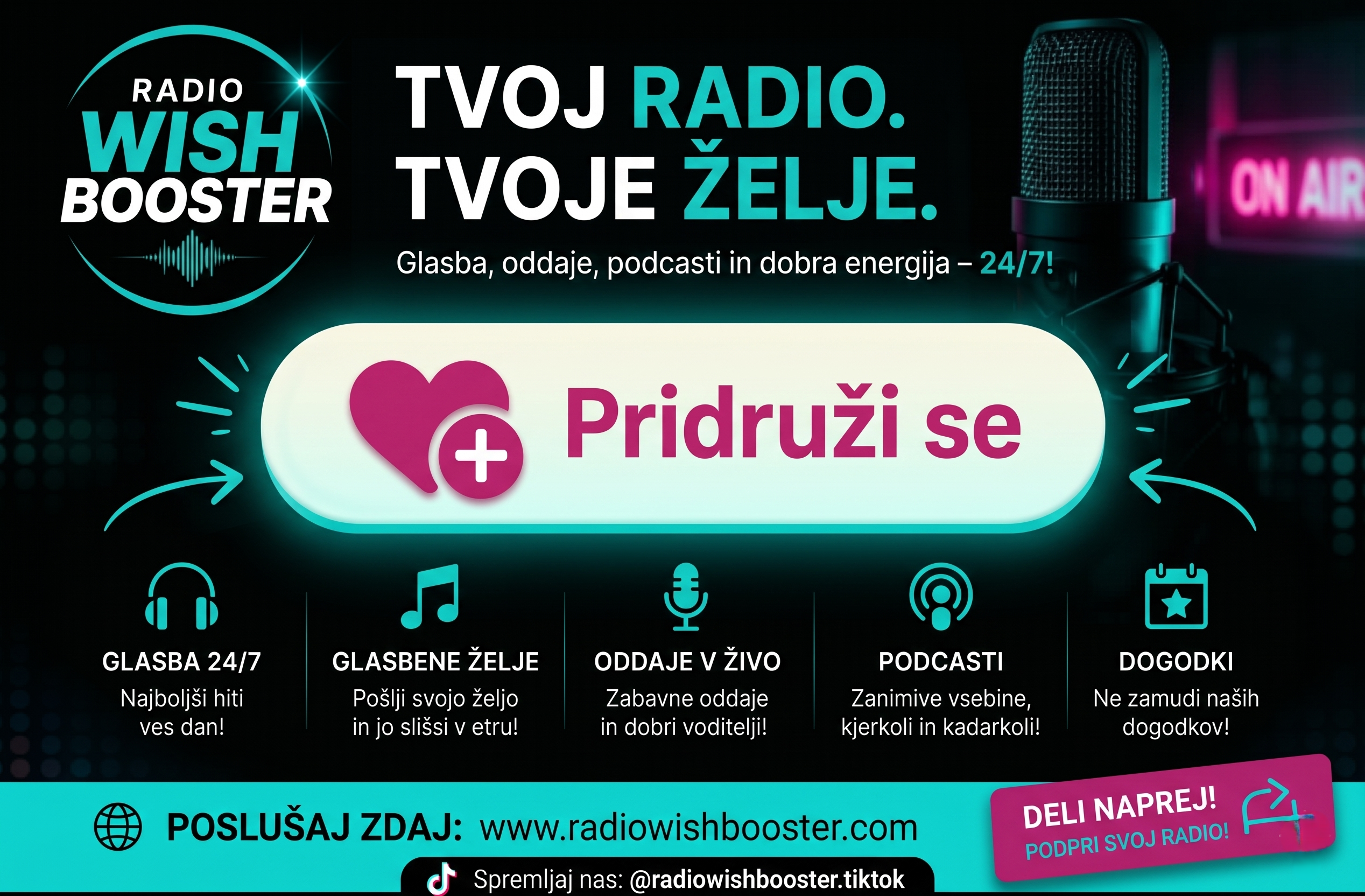 Pridruži se Radiu Wish Booster
